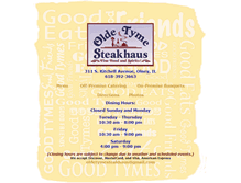 Tablet Screenshot of oldetymesteakhaus.com
